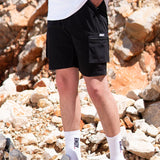 Black Tech Cargo Shorts