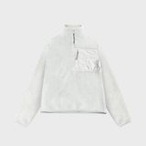 Ice Grey 1/4 Zip Sherpa Jacket