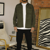 Khaki Cotton Corduroy Overshirt