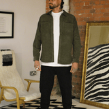 Khaki Cotton Corduroy Overshirt