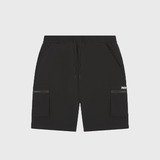 Black Tech Cargo Shorts